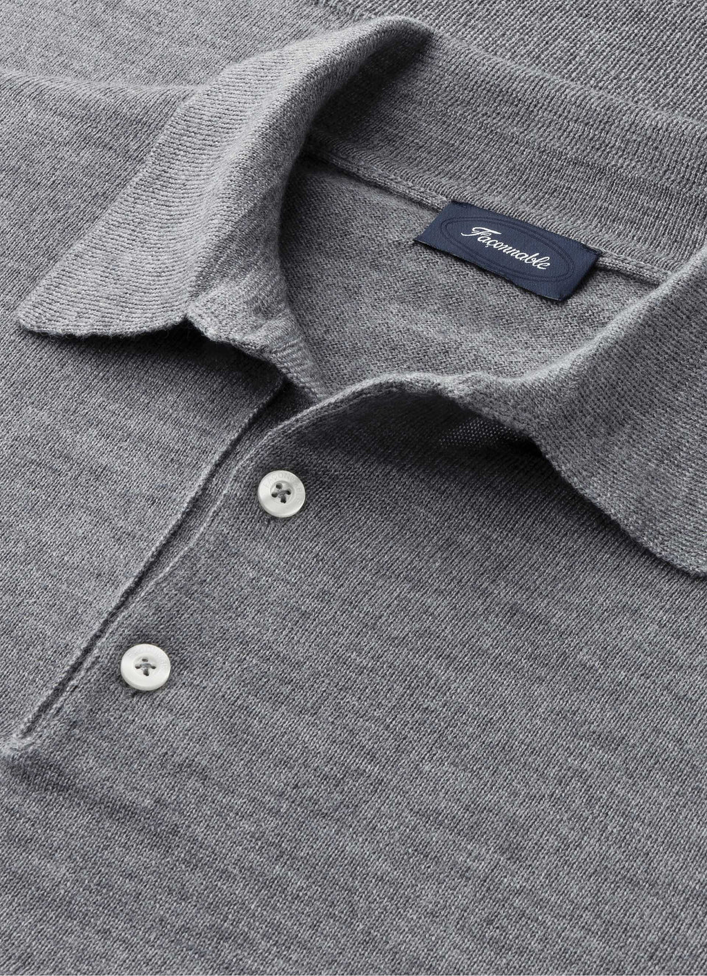 Polo's lange mouw grijs Façonnable