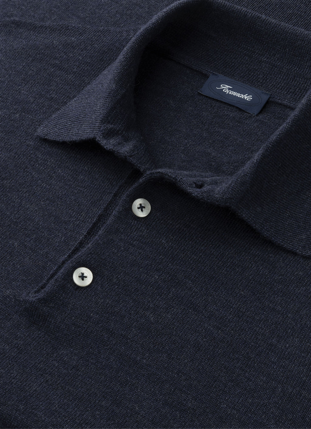 Polo's lange mouw navy Façonnable