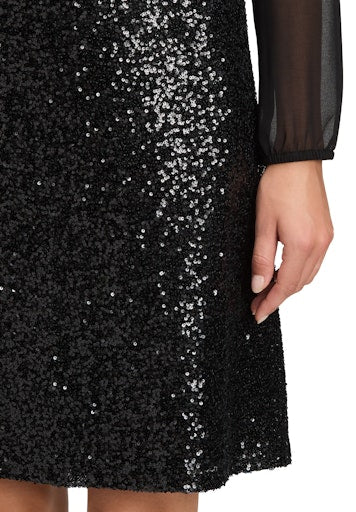 Jurken lange mouw zwart Betty & Co