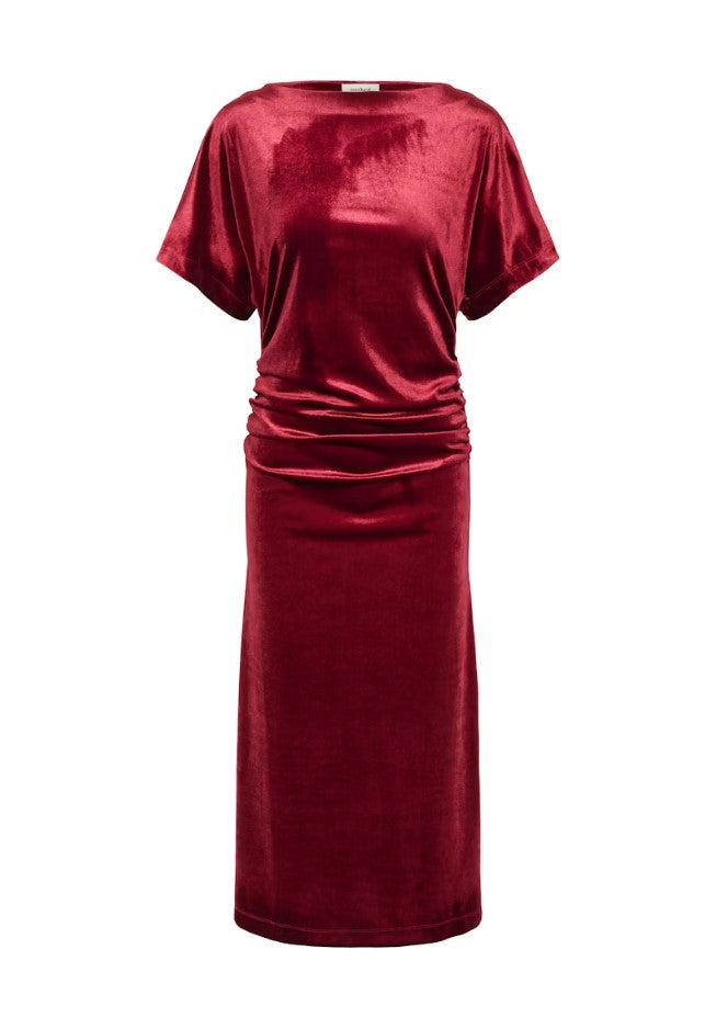 Jurken korte mouw bordeaux Soaked In Luxury