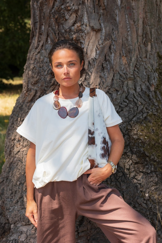 T-shirts korte mouw beige BLACK ROSE