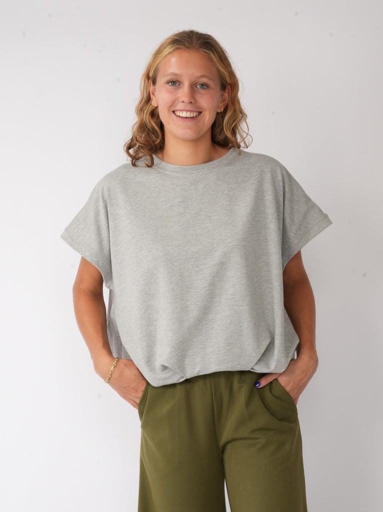 T-shirts korte mouw grijs BLACK ROSE