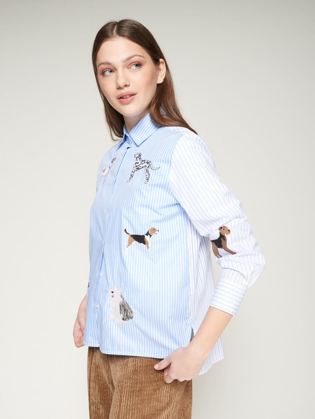 Blouses lange mouw blauw Vilagallo