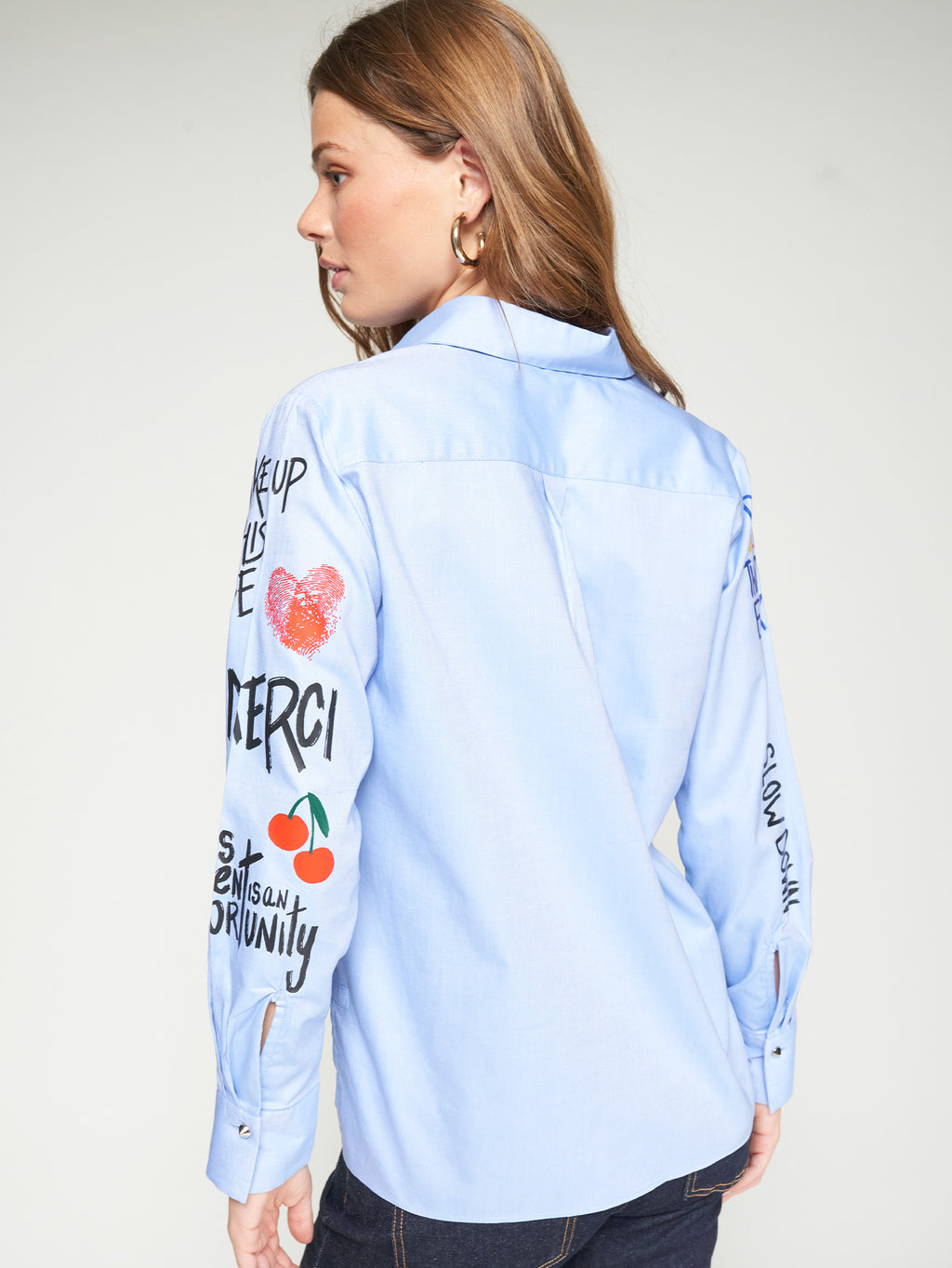 Blouses lange mouw blauw Vilagallo