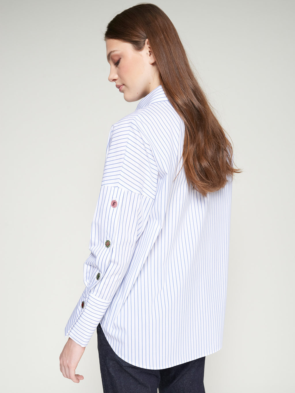 Blouses lange mouw blauw Vilagallo