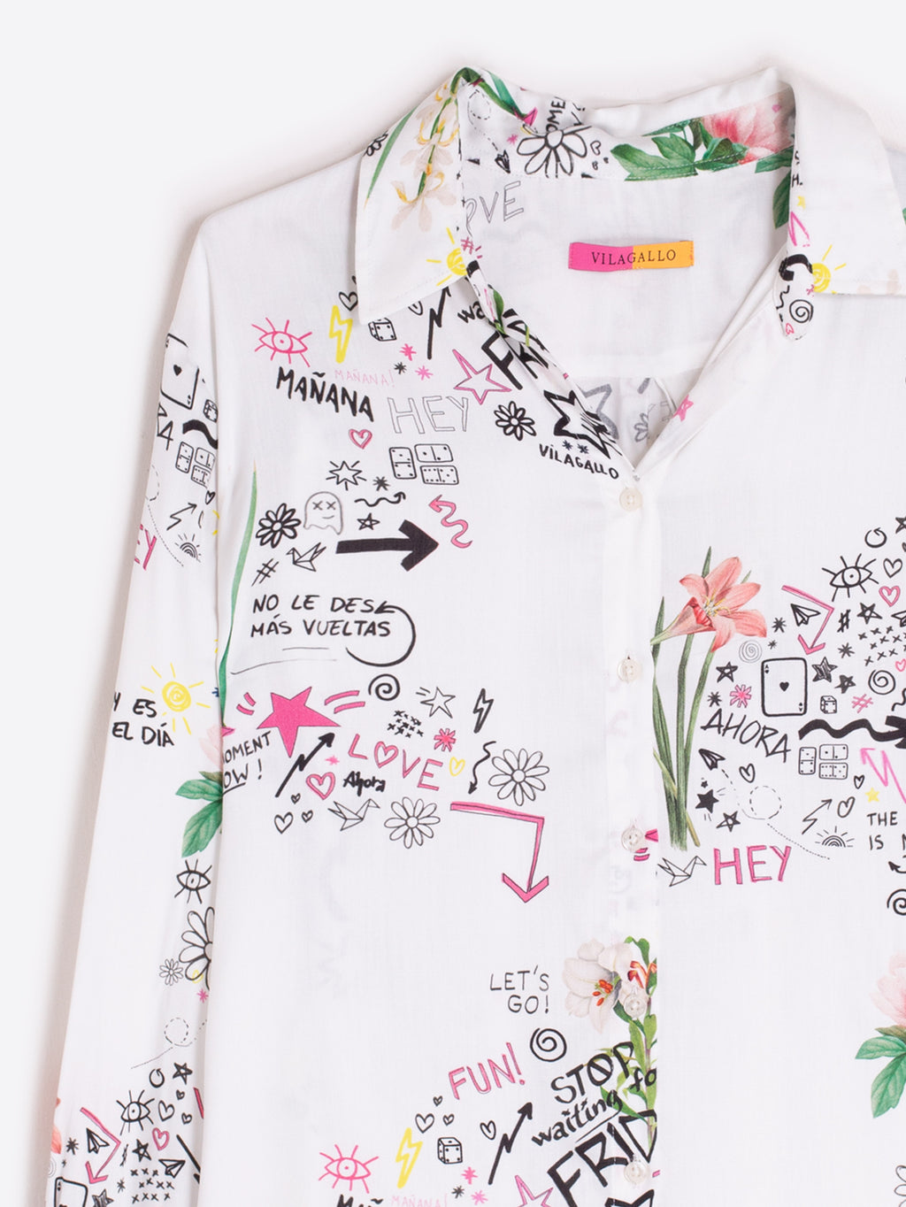 Blouses lange mouw wit Vilagallo