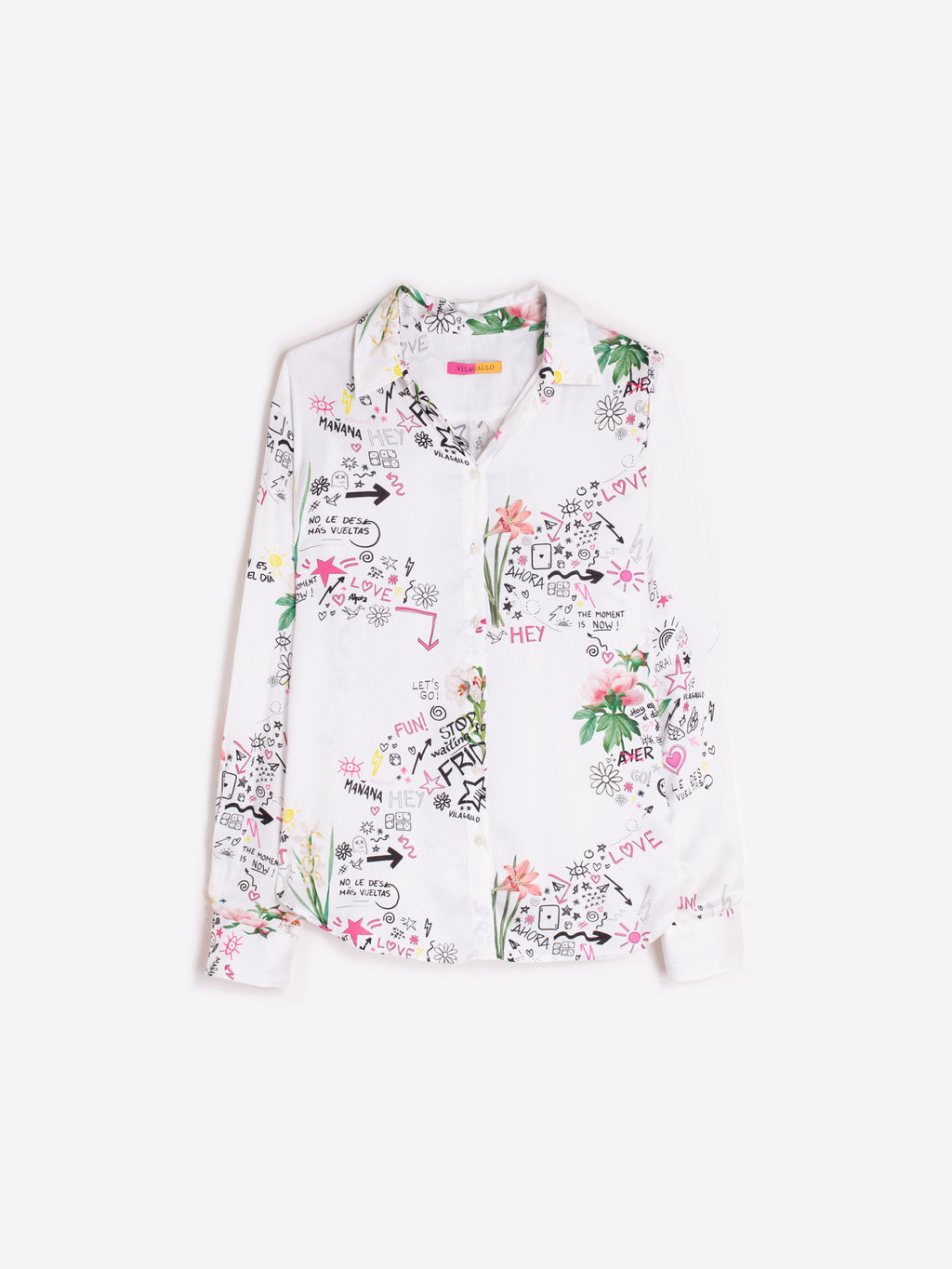 Blouses lange mouw wit Vilagallo