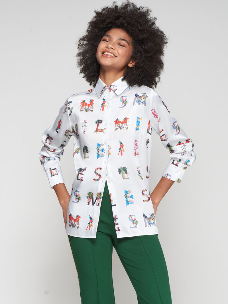 Blouses lange mouw wit Vilagallo