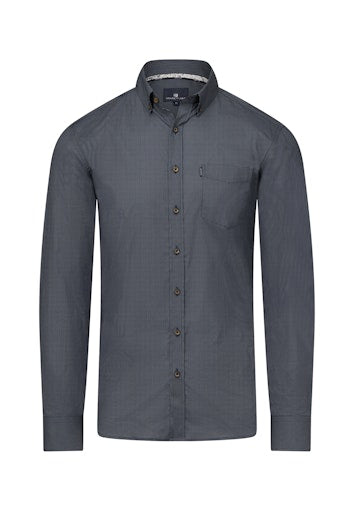 Hemden lange mouw blauw State of Art