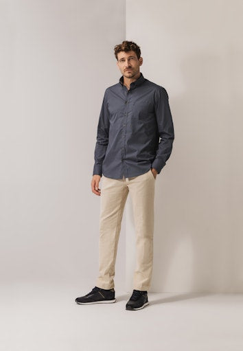 Hemden lange mouw blauw State of Art