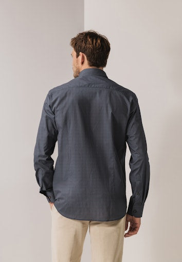 Hemden lange mouw blauw State of Art