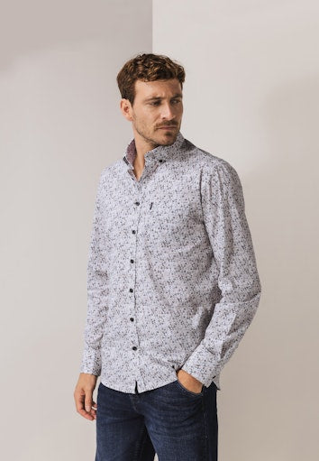 Hemden lange mouw blauw State of Art