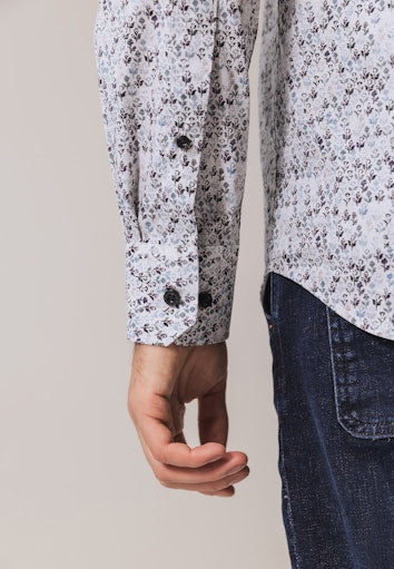 Hemden lange mouw blauw State of Art