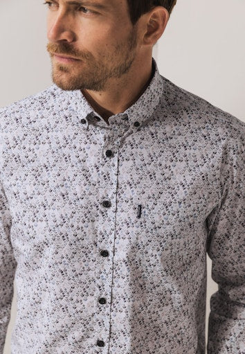 Hemden lange mouw blauw State of Art