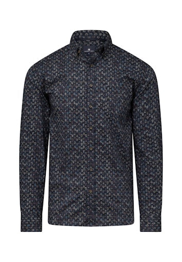 Hemden lange mouw blauw State of Art