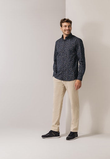 Hemden lange mouw blauw State of Art