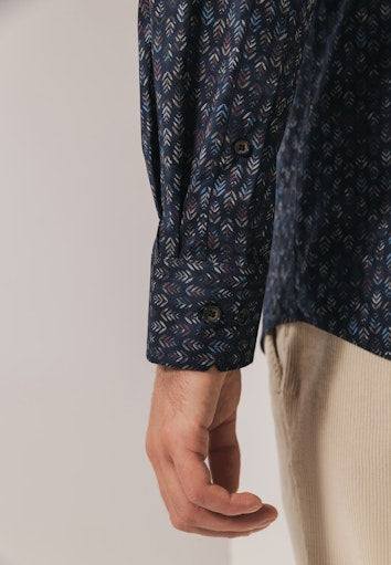 Hemden lange mouw blauw State of Art