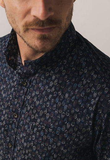 Hemden lange mouw blauw State of Art