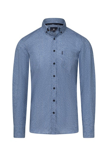 Hemden lange mouw blauw State of Art