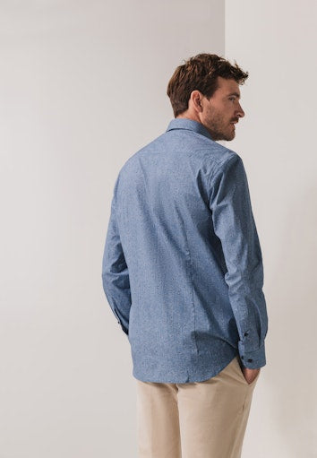 Hemden lange mouw blauw State of Art