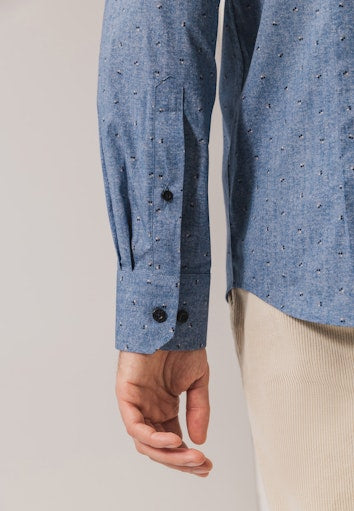 Hemden lange mouw blauw State of Art