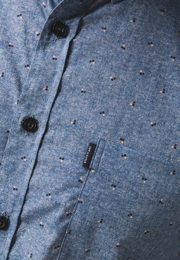 Hemden lange mouw blauw State of Art