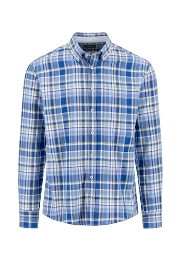 Hemden lange mouw blauw Fynch-Hatton