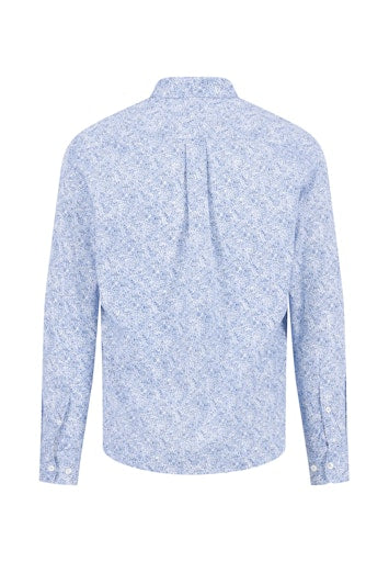 Hemden lange mouw navy Fynch-Hatton