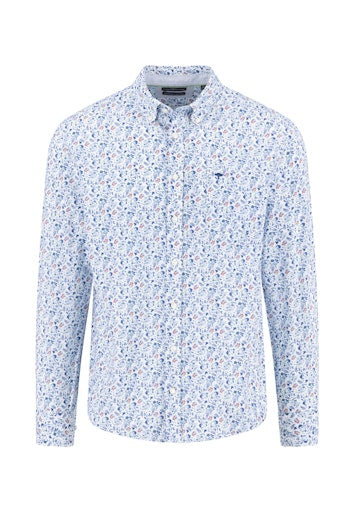 Hemden lange mouw blauw Fynch-Hatton