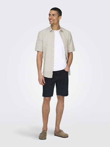 Hemden korte mouw bruin ONLY&SONS