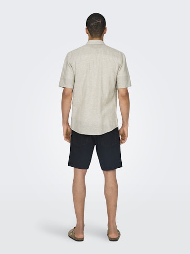 Hemden korte mouw bruin ONLY&SONS