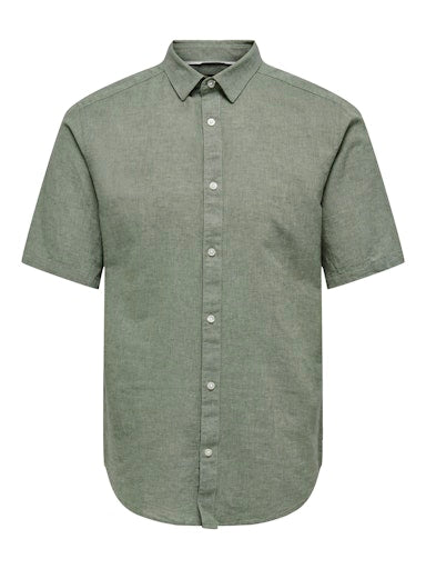 Hemden korte mouw bruin ONLY&SONS