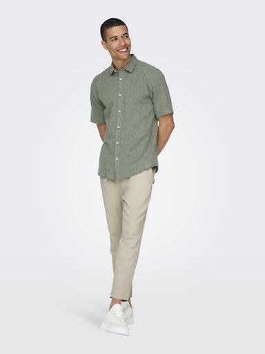 Hemden korte mouw bruin ONLY&SONS