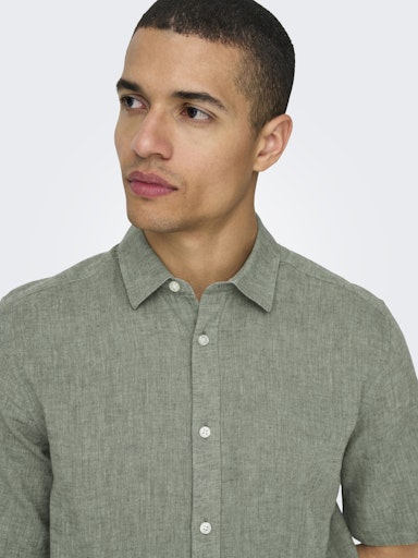 Hemden korte mouw bruin ONLY&SONS
