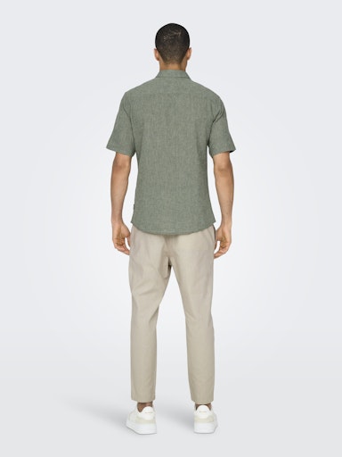 Hemden korte mouw bruin ONLY&SONS