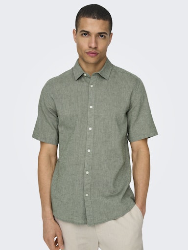 Hemden korte mouw bruin ONLY&SONS