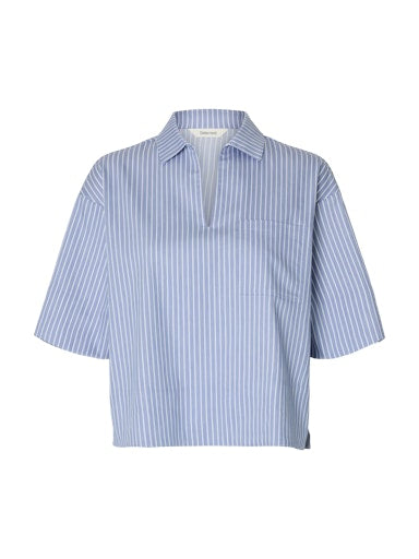 Blouses korte mouw blauw Selected FEMME