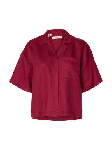 Blouses korte mouw beige Selected FEMME