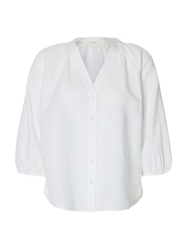 Blouses korte mouw wit Selected FEMME