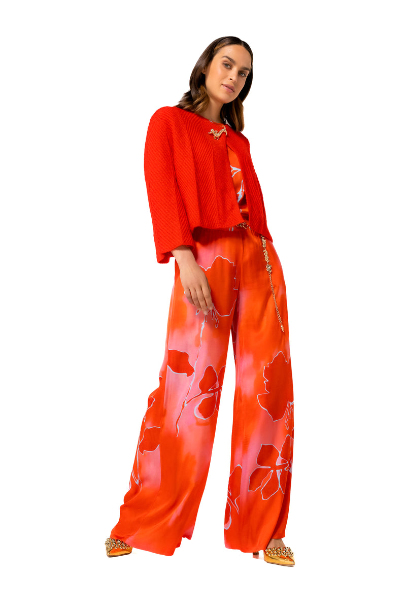 Poncho's rood Caroline Biss