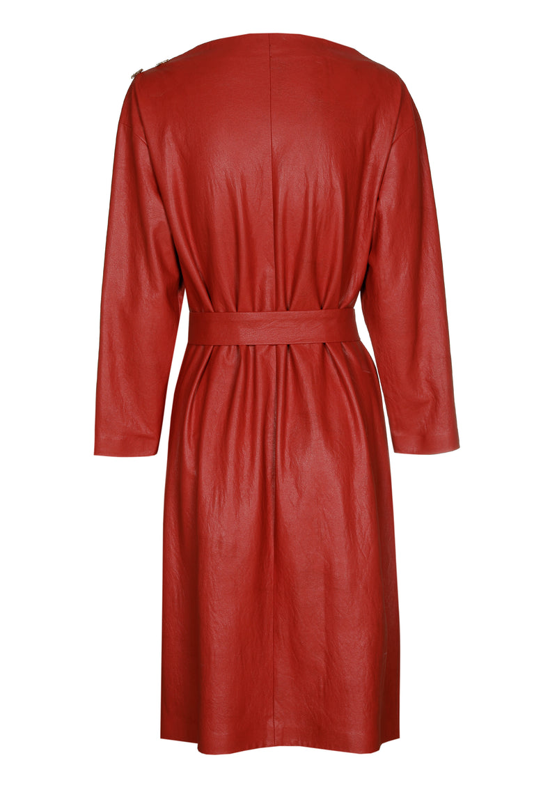 Jurken lange mouw rood Caroline Biss