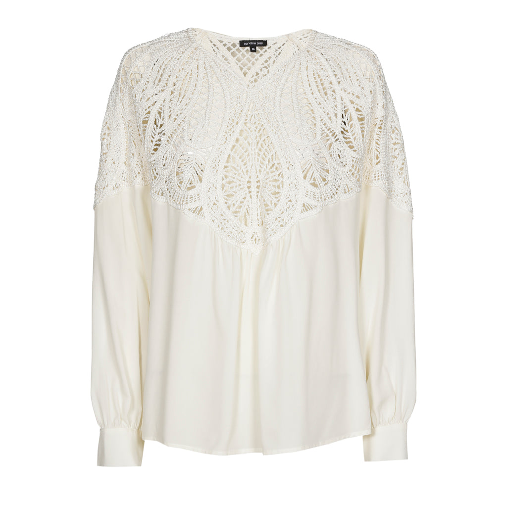 Blouses lange mouw beige Caroline Biss