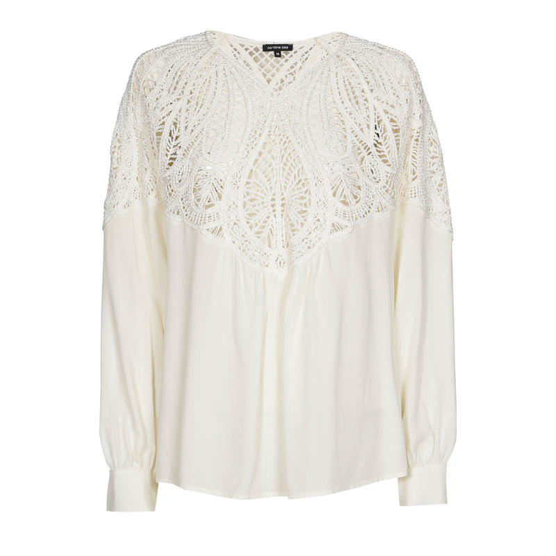 Blouses lange mouw beige Caroline Biss