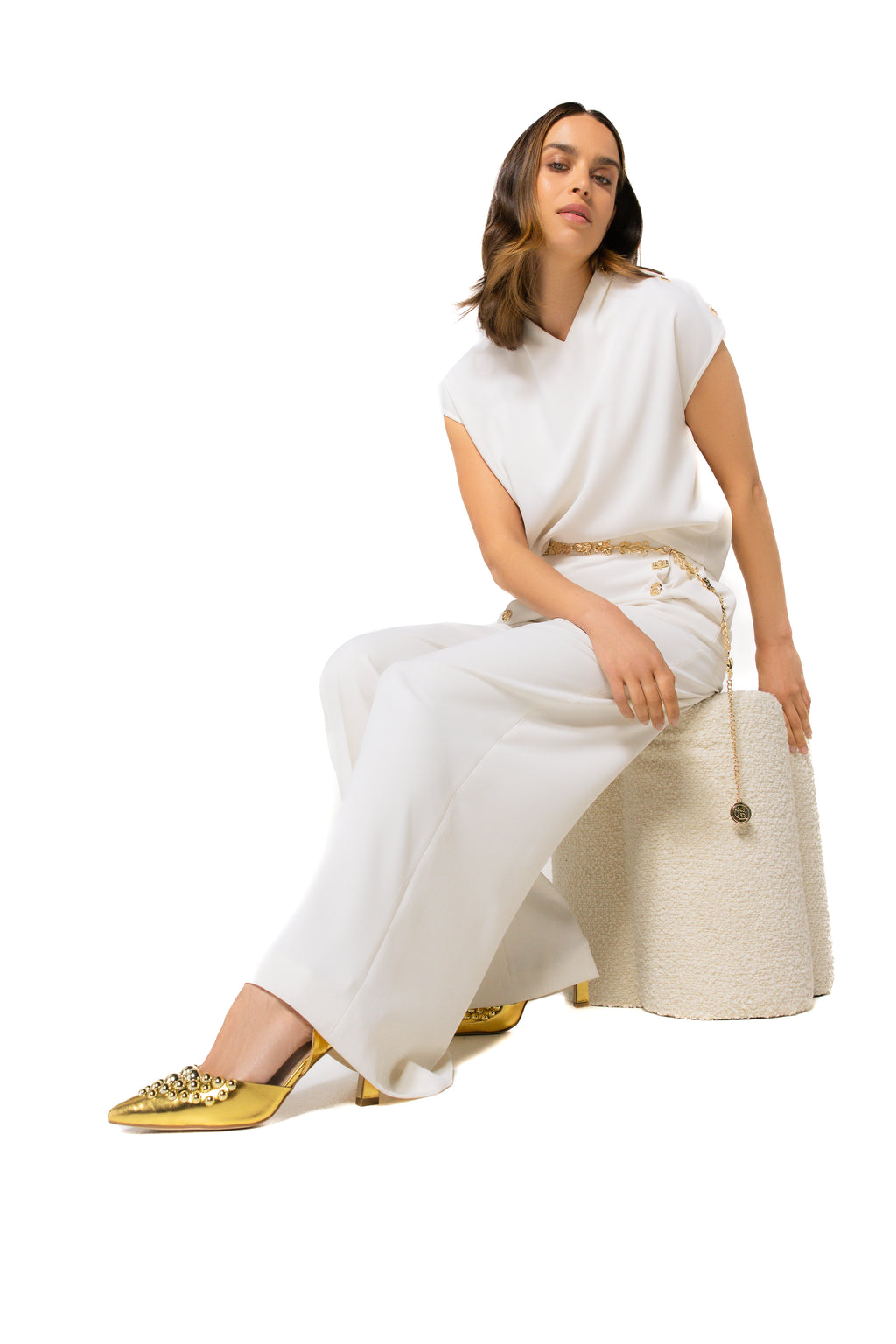 Broeken beige Caroline Biss