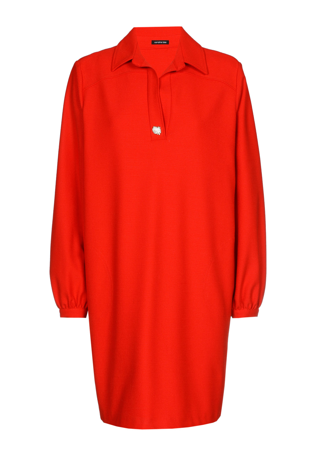 Jurken lange mouw rood Caroline Biss