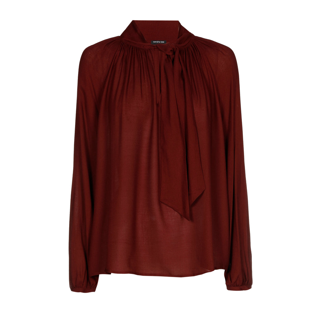 Blouses lange mouw bordeaux Caroline Biss
