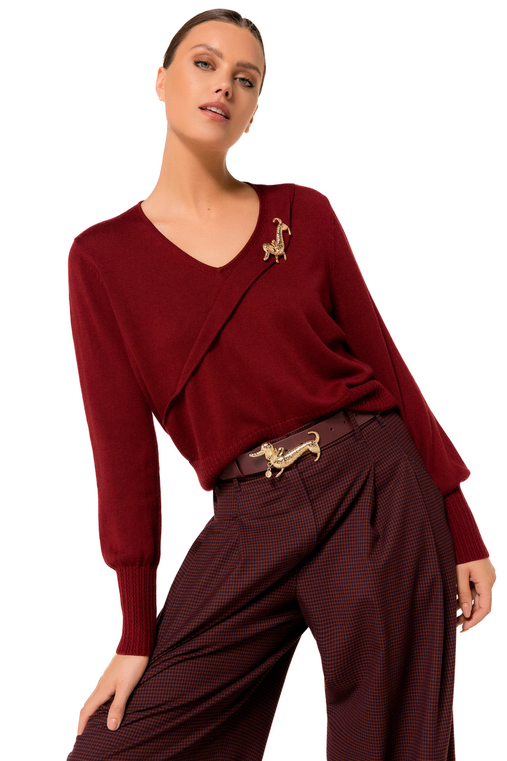 Pulls bordeaux Caroline Biss