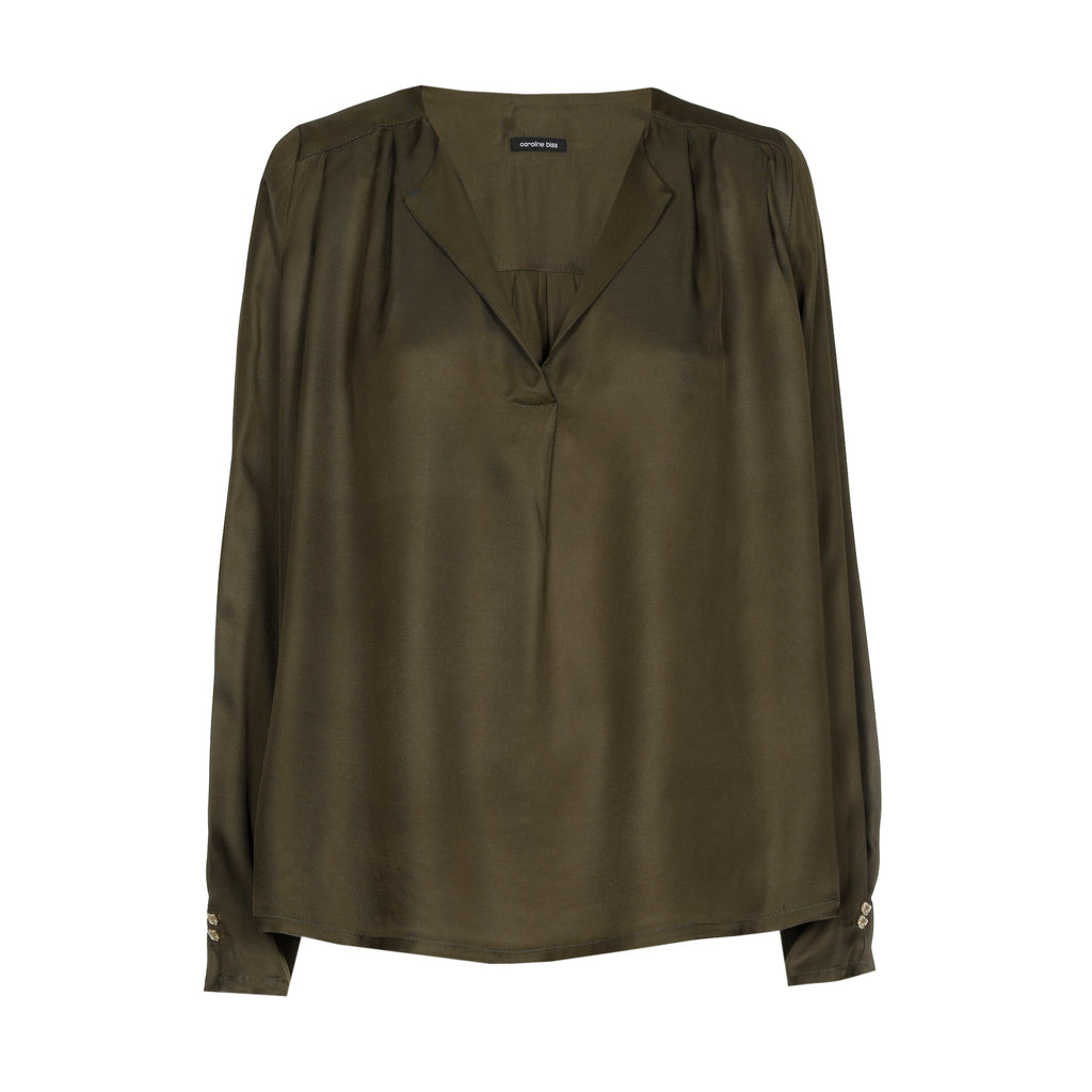 Blouses lange mouw groen Caroline Biss