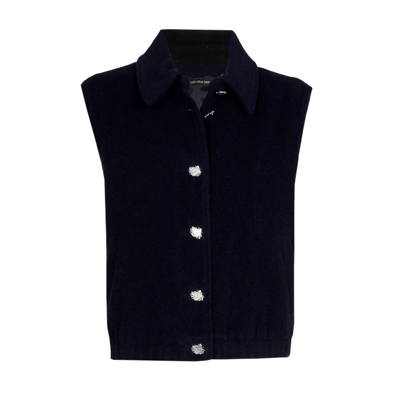 Bodywarmers navy Caroline Biss