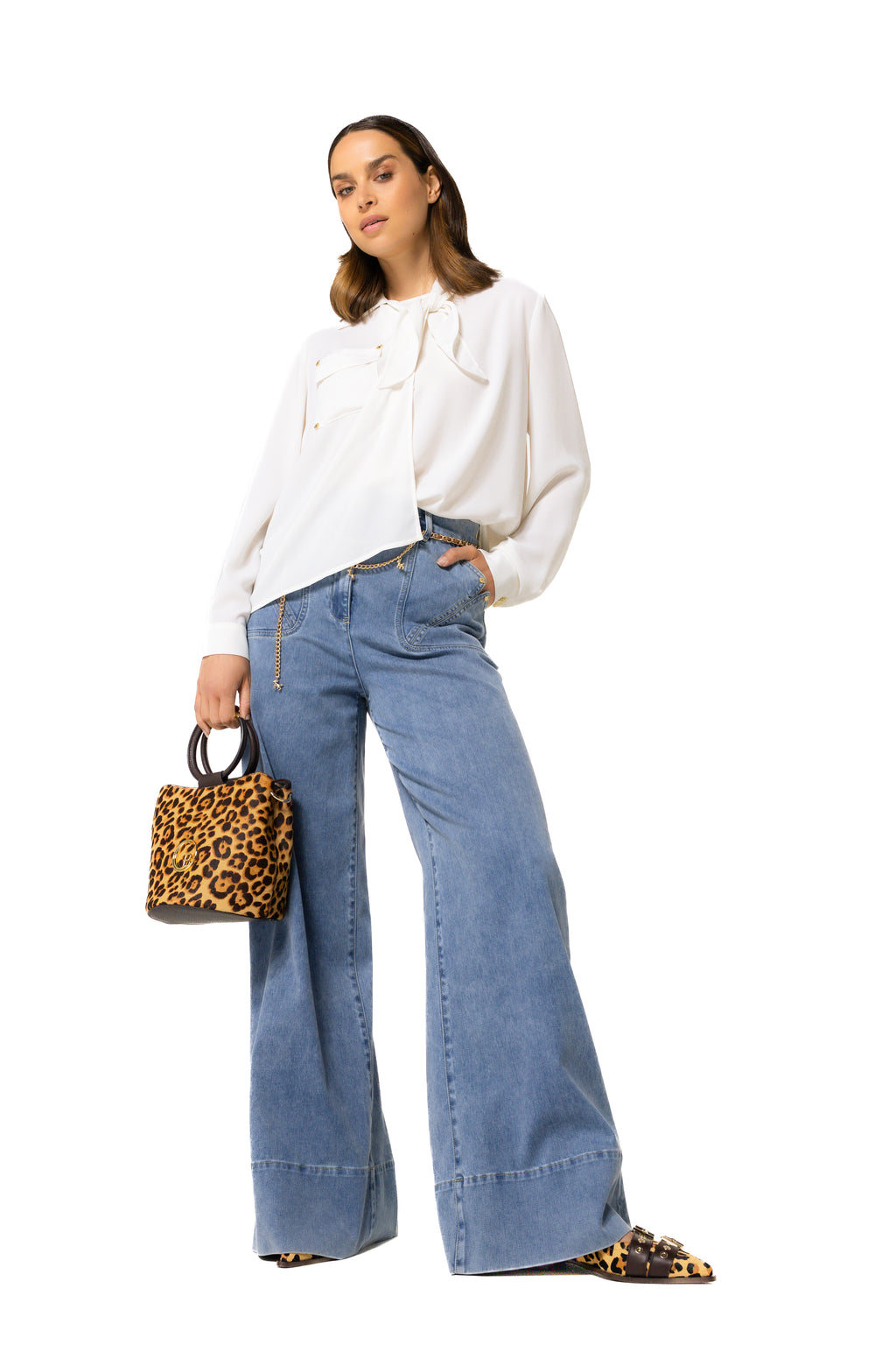 Blouses lange mouw beige Caroline Biss